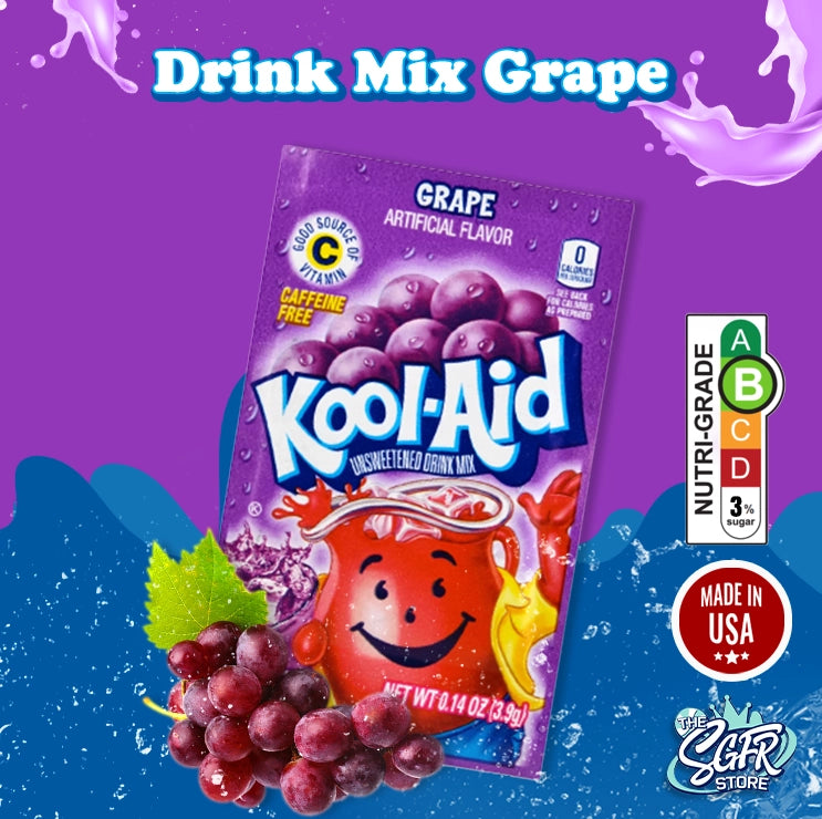 Kool Aid Unsweetened Grape Purple Powdered Soft Drink Mix Packet