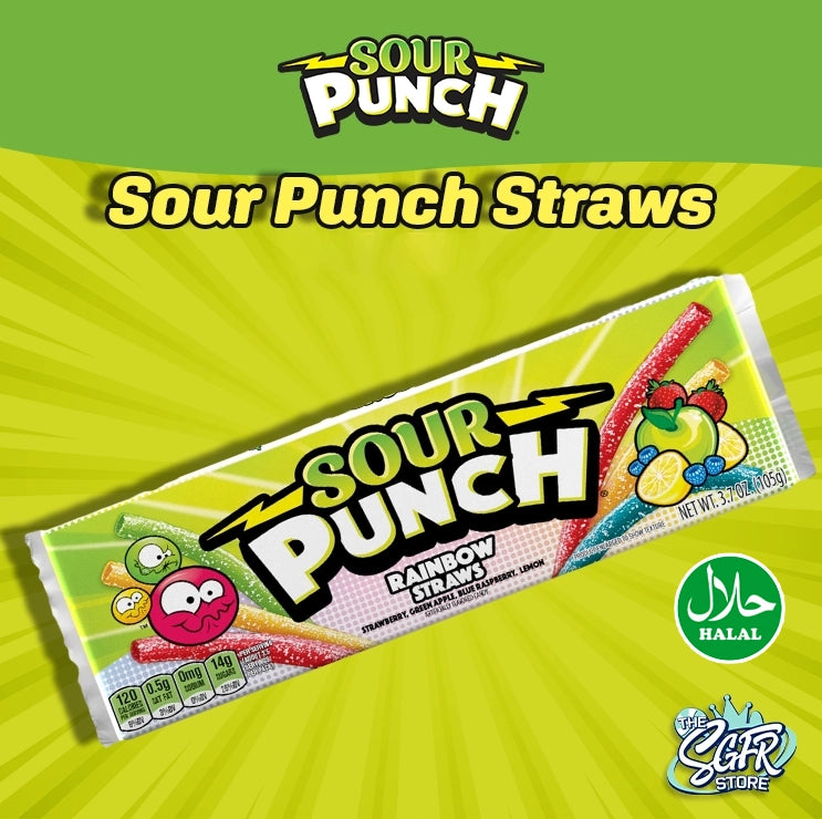 Sour Power Straws - Blue Raspberry