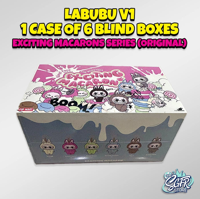 LABUBU V1, 1 Case of 6 blind boxes. Exciting Macarons Series (Original)