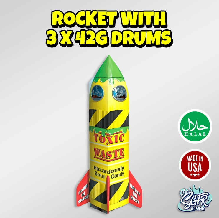 Toxic Waste Rocket with 3 x 42g Drums (Halal)