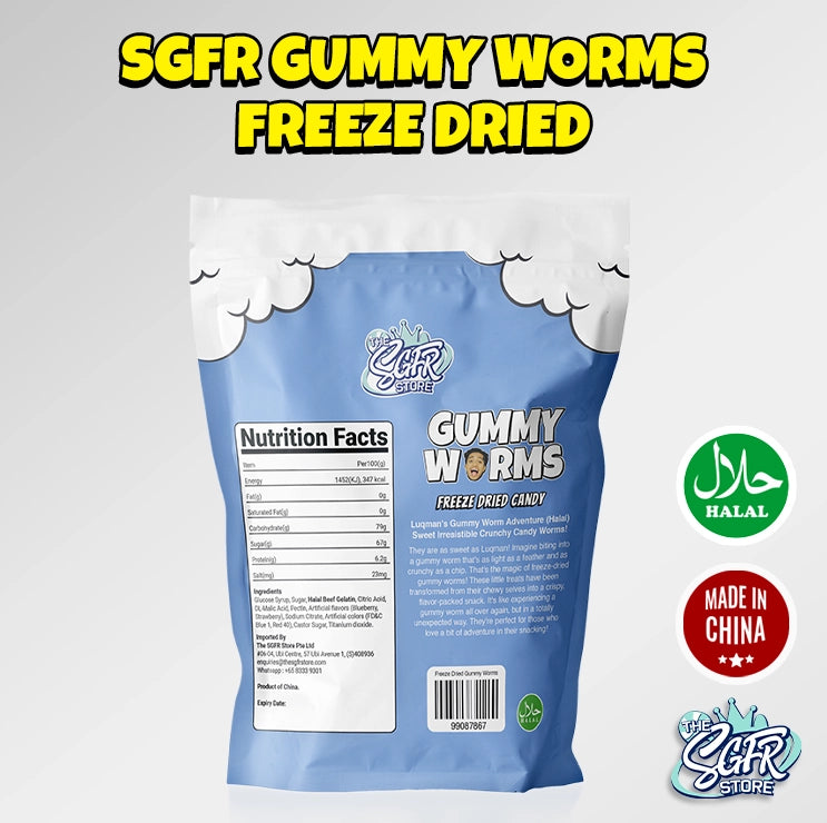 Freeze Dried Gummy Worms by Luqman (Halal)