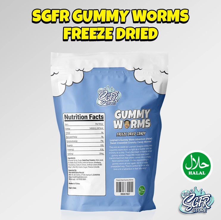 Freeze Dried Gummy Worms by Luqman (Halal)