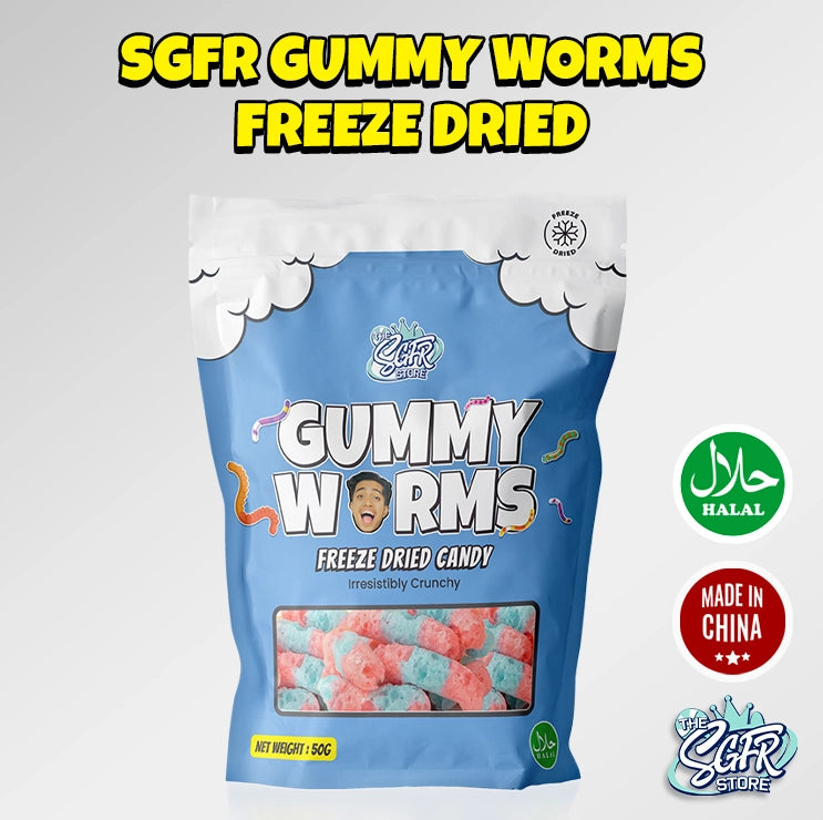 Freeze Dried Gummy Worms by Luqman (Halal)