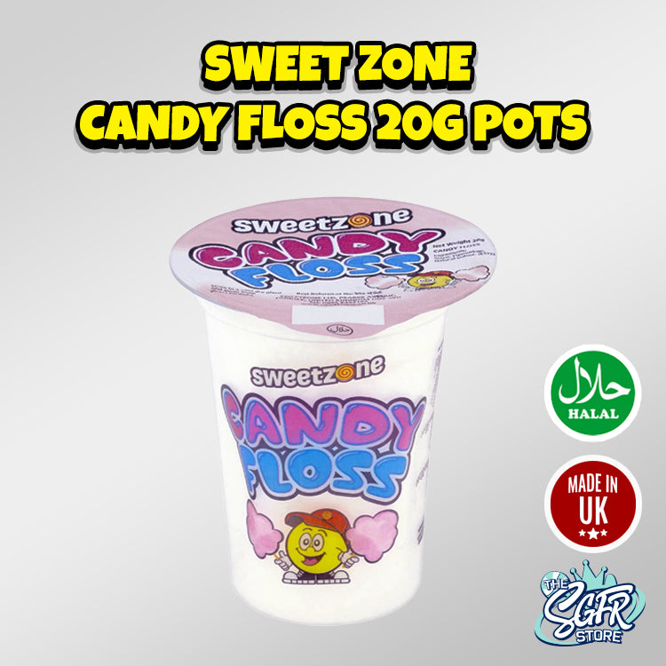 Sweet Zone Candy Floss 20g Pots (Halal)