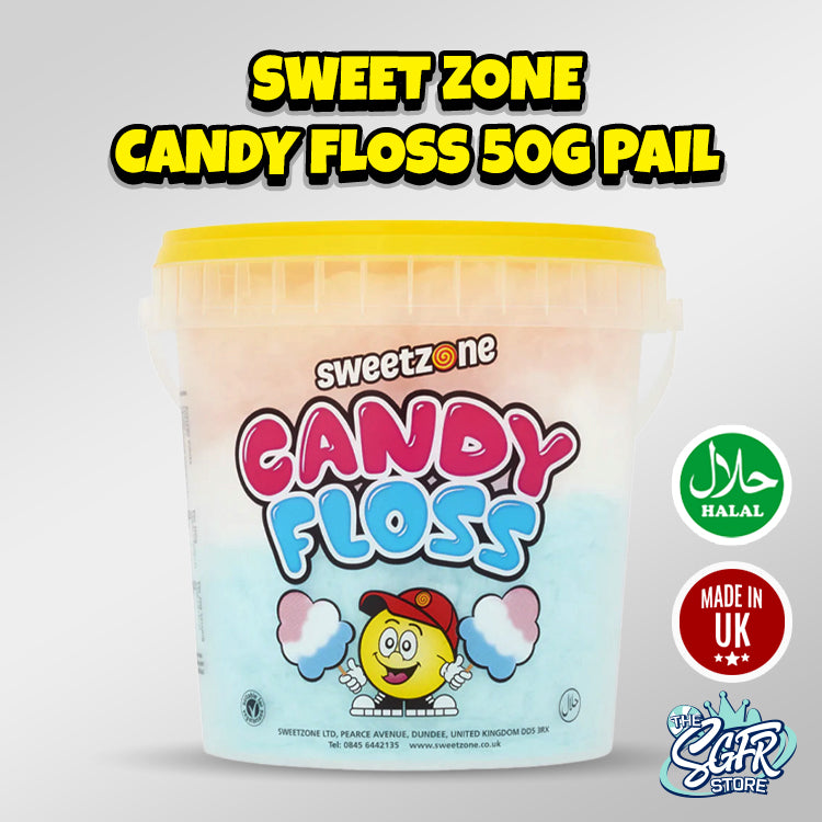 Sweet Zone Candy Floss 50g Pail (Halal)