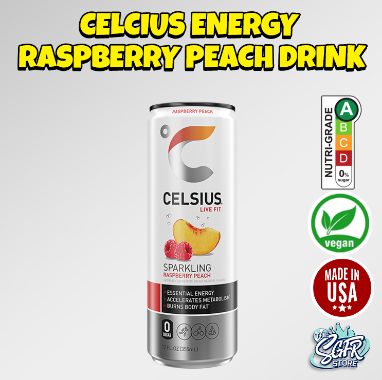 CELSIUS Energy Raspberry Peach Drink