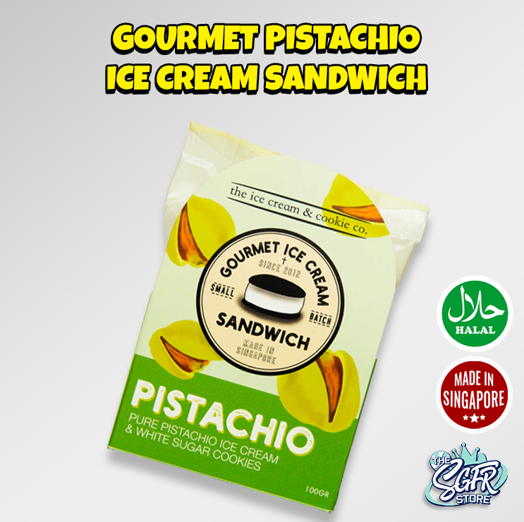 Gourmet Pistachio Ice Cream Sandwich (Halal)