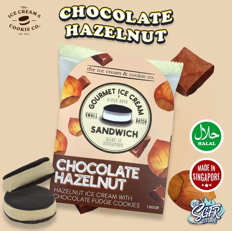 Gourmet Chocolate Hazelnut Ice Cream Sandwich (Halal)