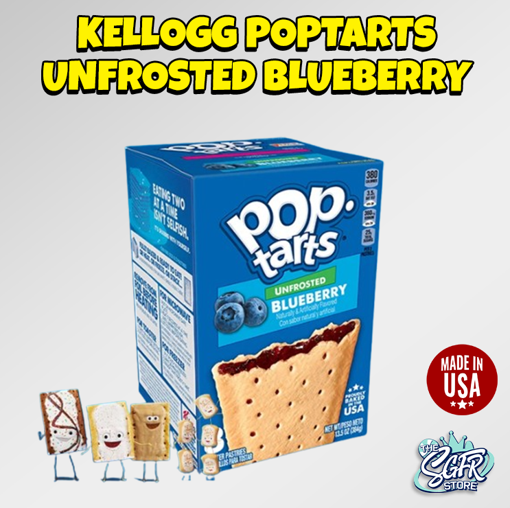 Kellogg Poptarts Unfrosted Blueberry