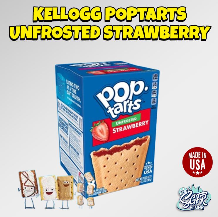 Kellogg Poptarts Unfrosted Strawberry