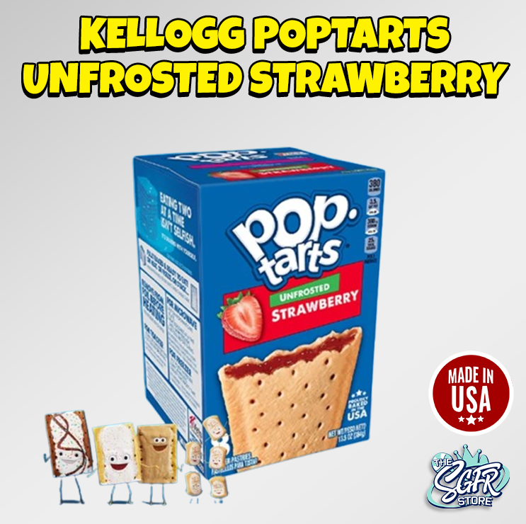 Kellogg Poptarts Unfrosted Strawberry