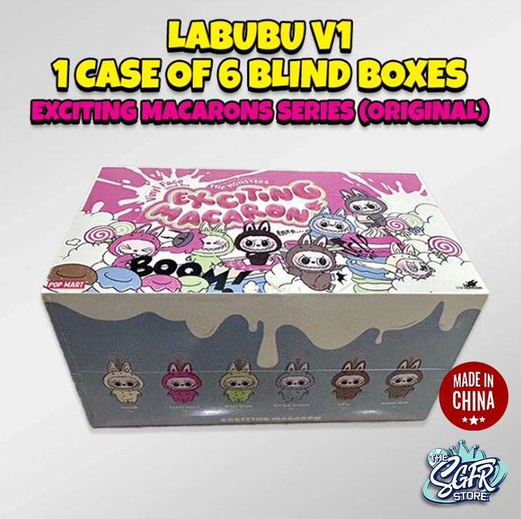 LABUBU V1, 1 Case of 6 blind boxes. Exciting Macarons Series (Original)