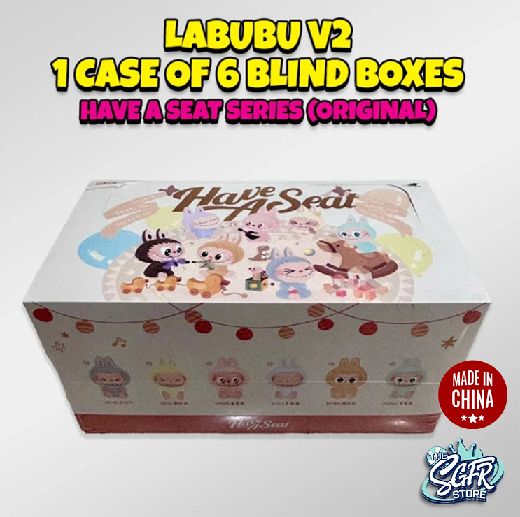 LABUBU V2, 1 Case of 6 blind boxes. Have a Seat Series (Original)