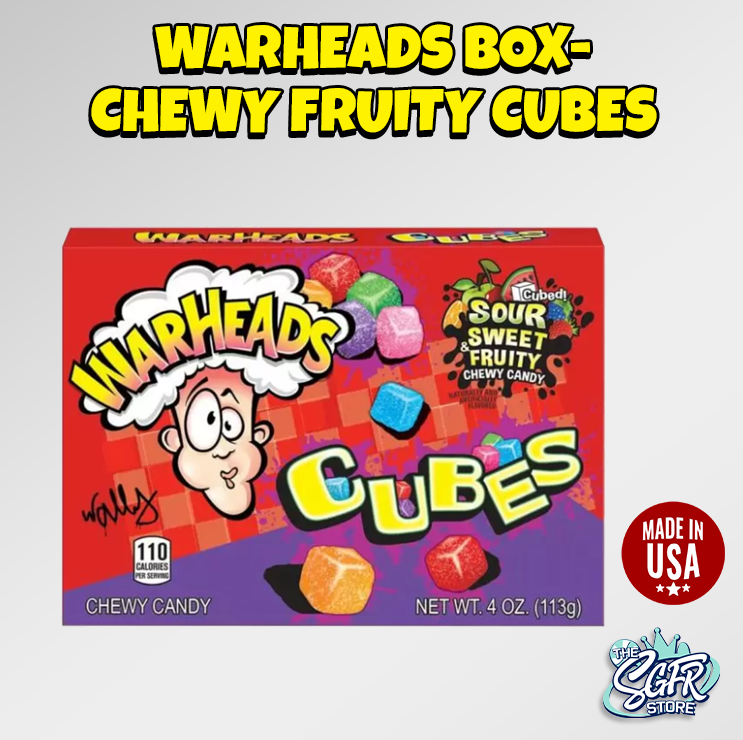 Warheads Box - Chewy Fruity Cubes