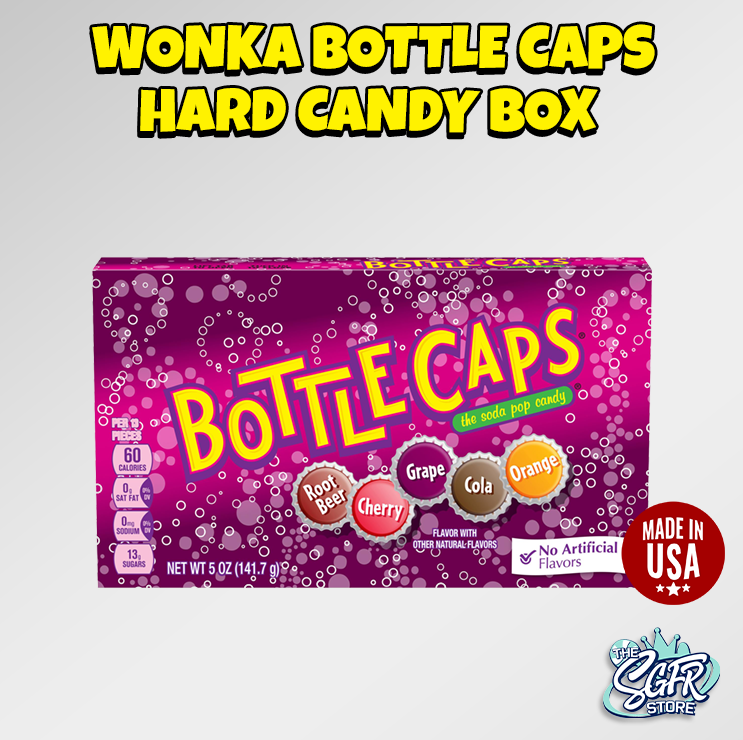 Wonka Bottle Caps Hard Candy Box